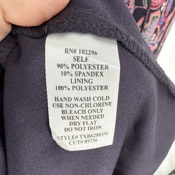 New Connected Womens Size 10 Floral Sleeveless Chiffon Midi Dress Work Career - Picture 13 of 13